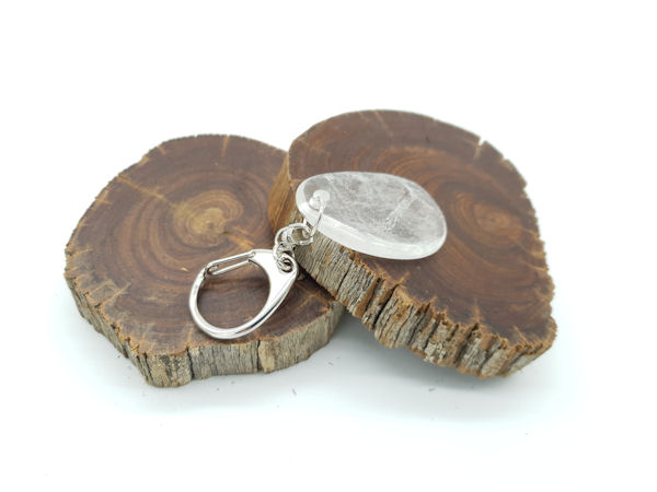 Clear Quartz Key Ring